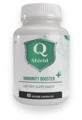 Real Q Shield Immunity Booster+ bottle with 60 veggie capsules